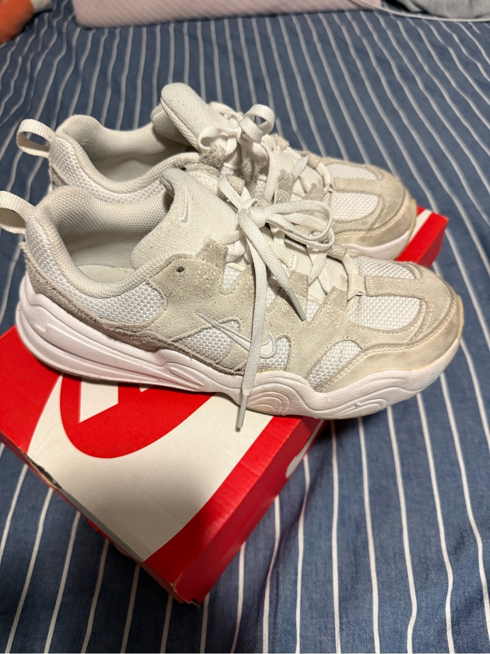Nike Women’s Tech Hera White/Light Gray Athletic Sneakers
